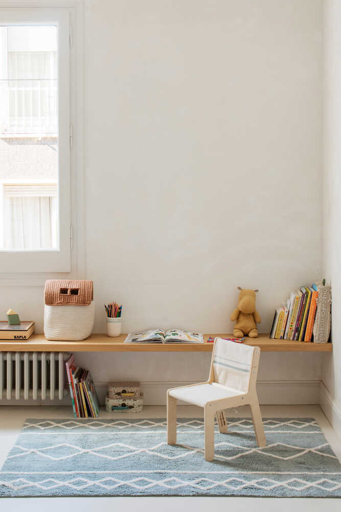 KID'S CHAIR VINTAGE BLUE CANVAS Gonzalo Milà + Lorena Canals