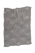 KNITTED BABY BLANKET HIPPY STARS-PEARL GREY Lorena Canals