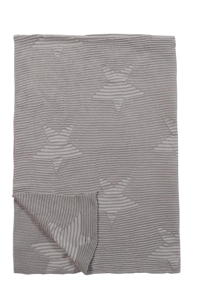 KNITTED BABY BLANKET HIPPY STARS-PEARL GREY Lorena Canals
