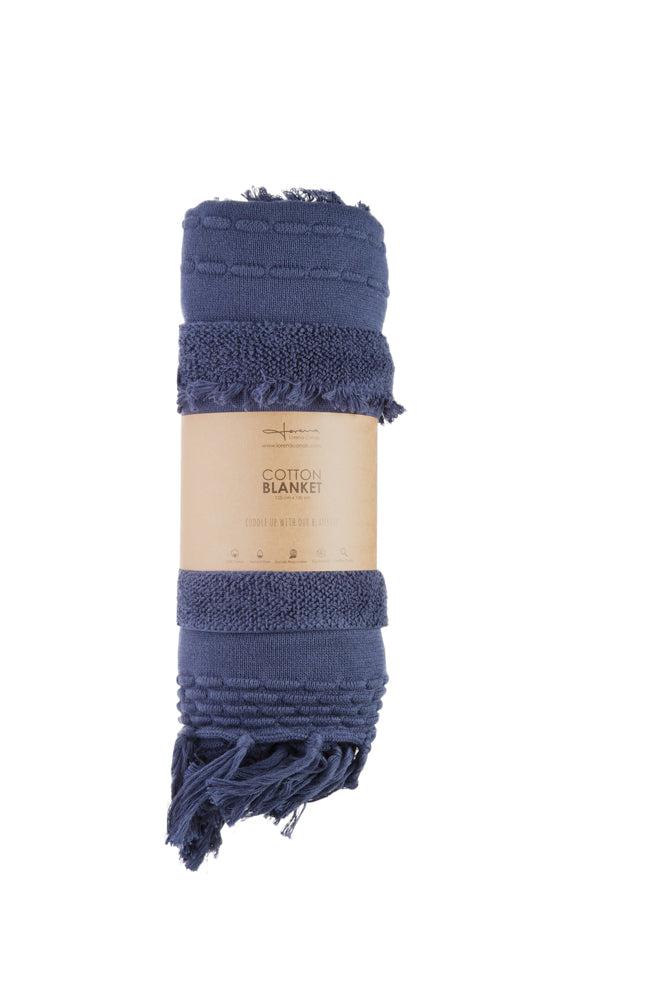 KNITTED BLANKET AIR ALASKA BLUE Lorena Canals