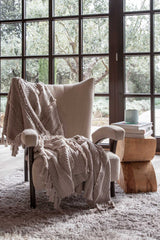 KNITTED BLANKET AIR DUNE WHITE Lorena Canals