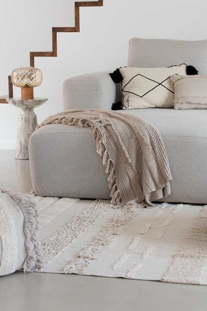 KNITTED BLANKET AIR DUNE WHITE Lorena Canals