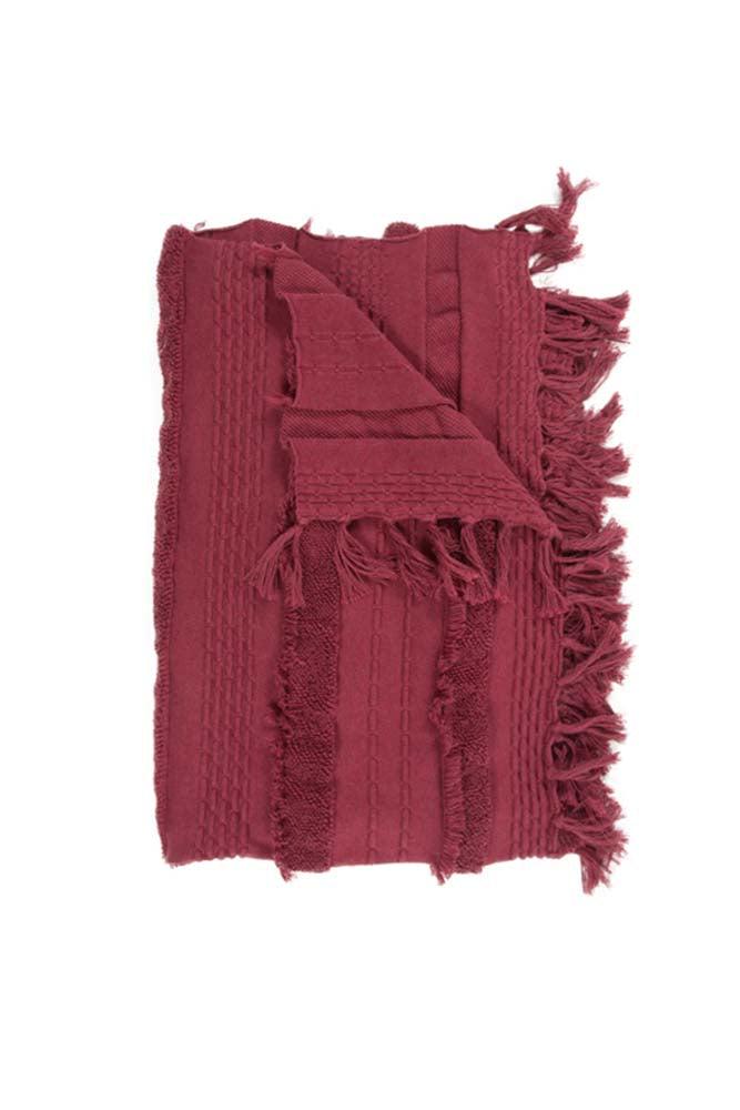 KNITTED BLANKET AIR SAVANNAH RED Lorena Canals