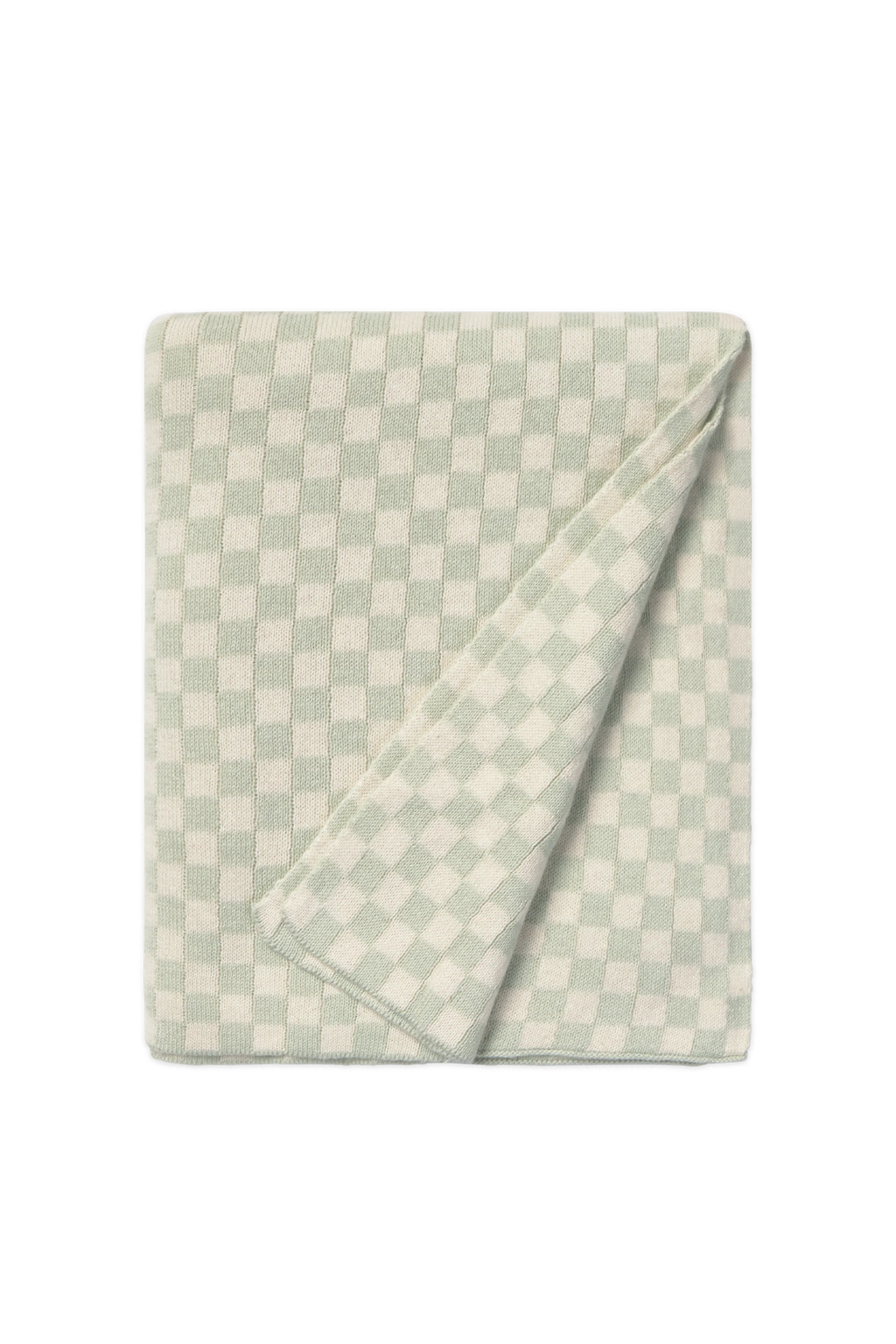 COUVERTURE TRICOTÉE TILES BLUE SAGE