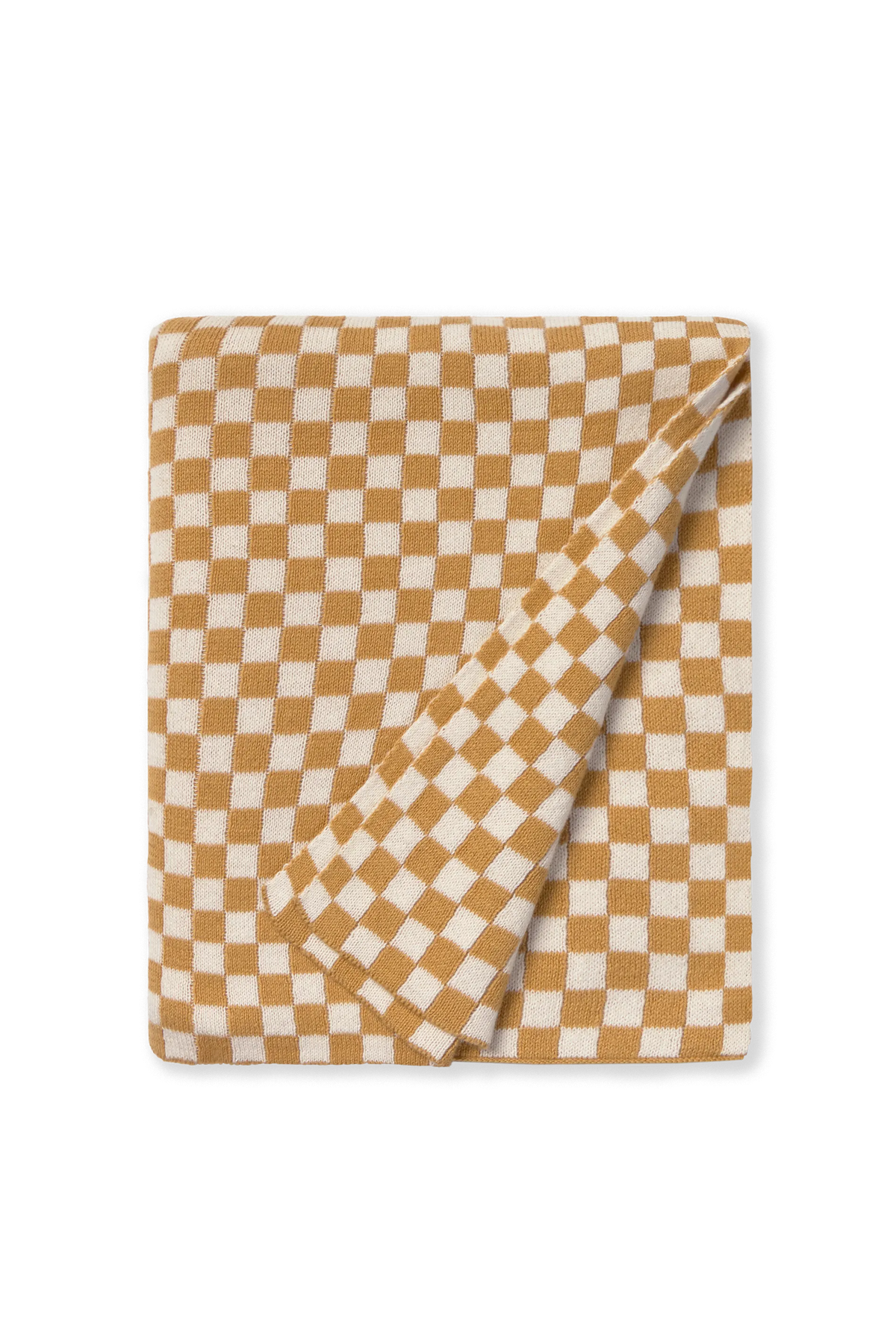 KNITTED BLANKET TILES HONEY