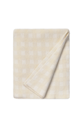 COPERTA LAVORATA A MAGLIA VICHY IVORY
