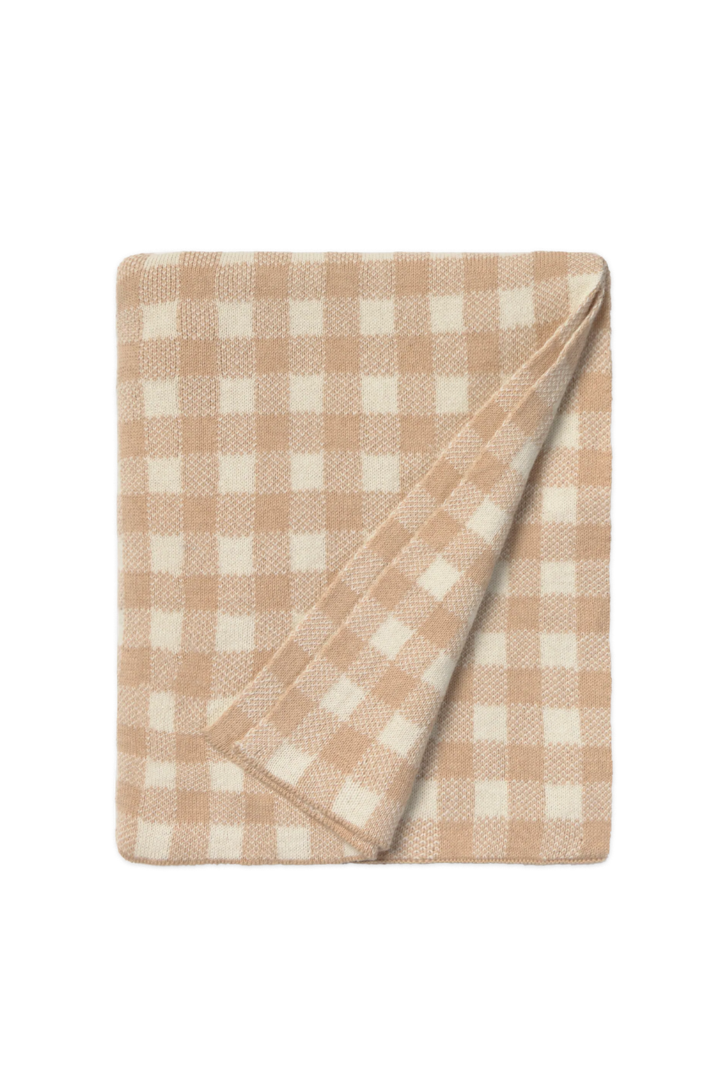 KNITTED BLANKET VICHY ROSE