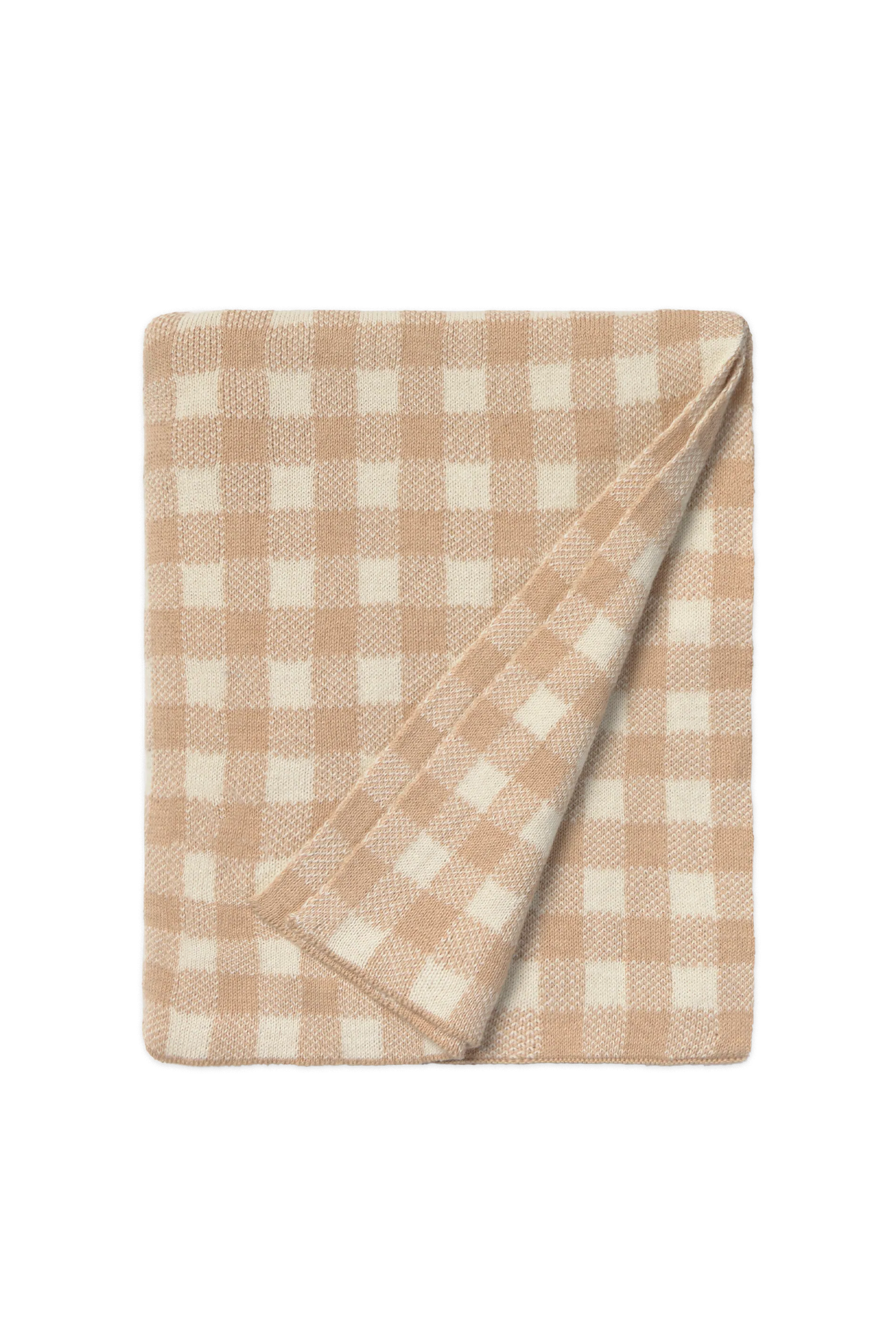 KNITTED BLANKET VICHY ROSE