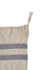 KNITTED BLANKET STRIPES NATURAL - GREY Lorena Canals