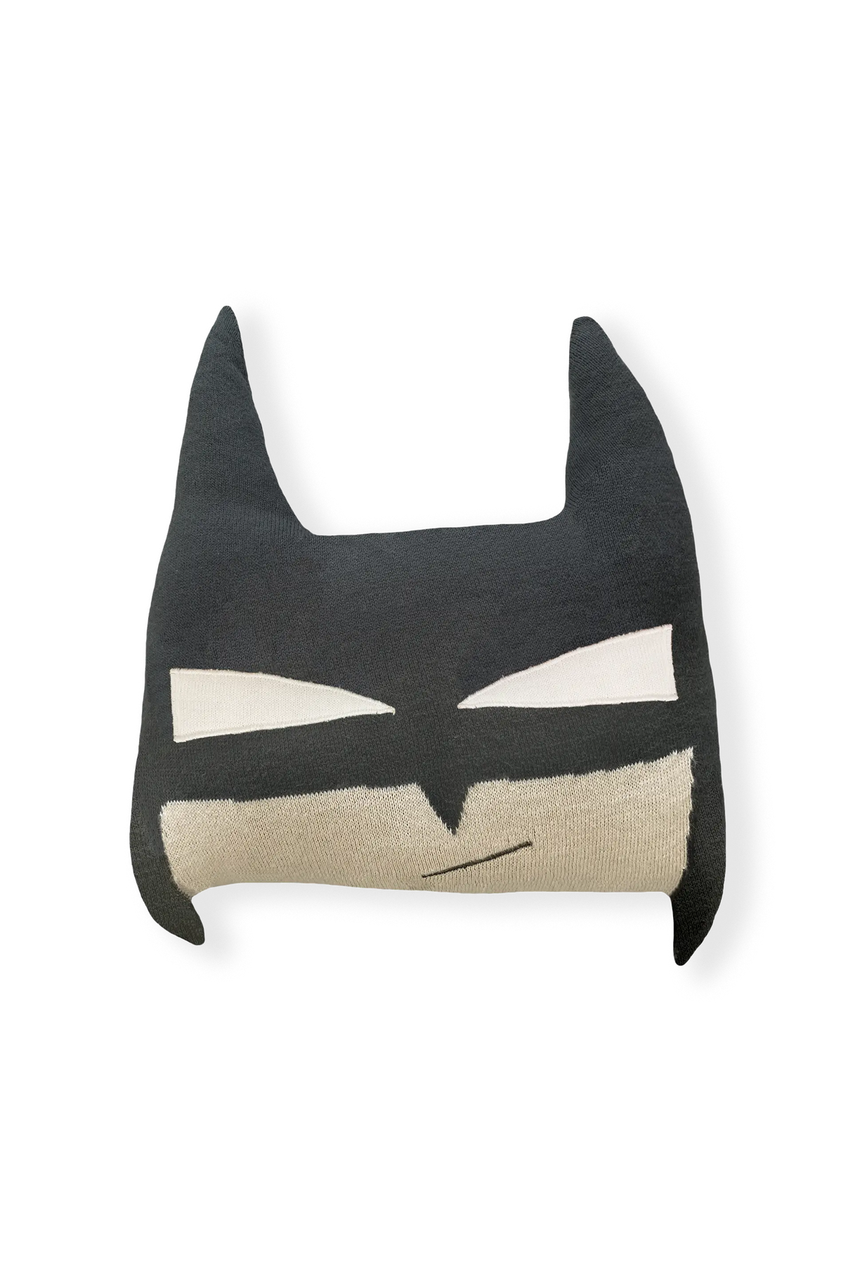 Knitted cushion Batboy