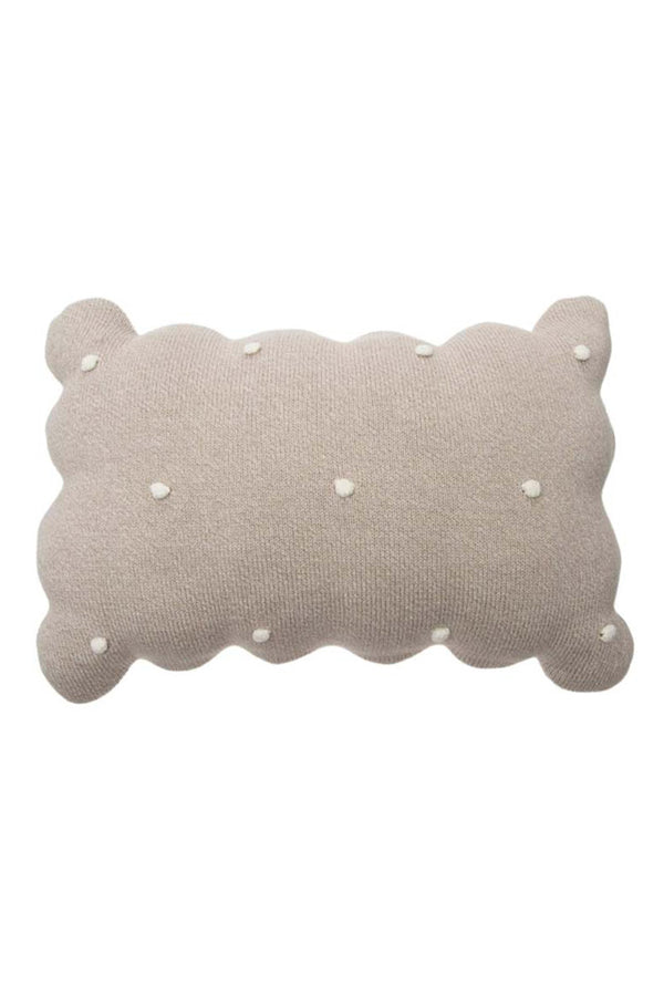 STRICKKISSEN BISCUIT DUNE WEISS