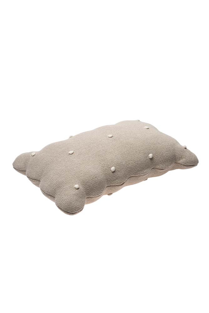 KNITTED CUSHION BISCUIT DUNE WHITE