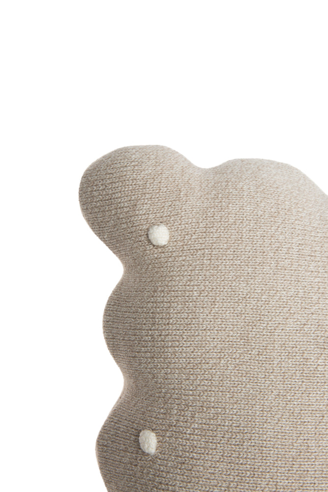 KNITTED CUSHION BISCUIT DUNE WHITE