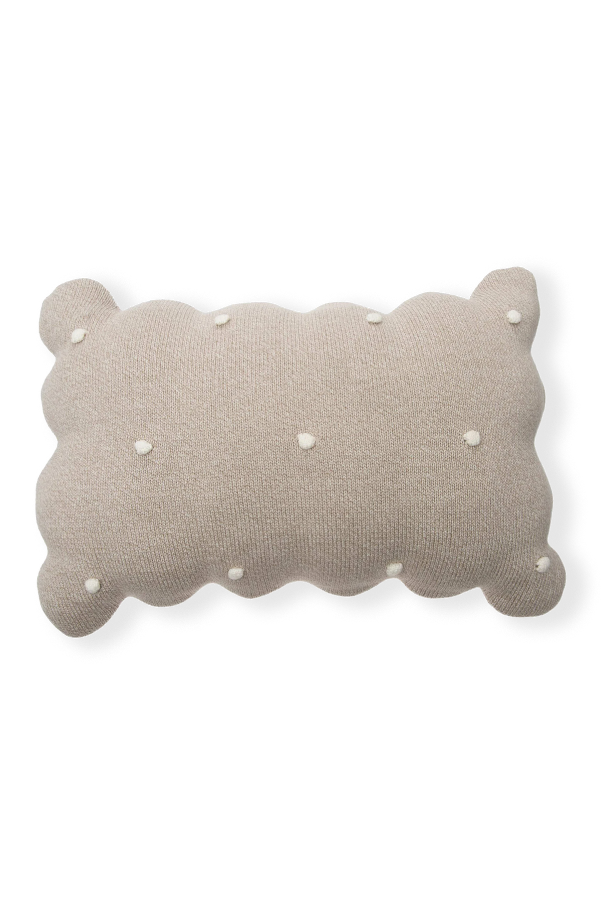 KNITTED CUSHION BISCUIT DUNE WHITE