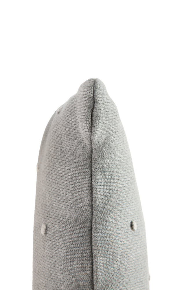 CUSCINO IN MAGLIA BISCOTTO GRIGIO