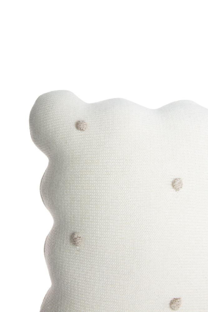 KNITTED CUSHION BISCUIT IVORY Lorena Canals