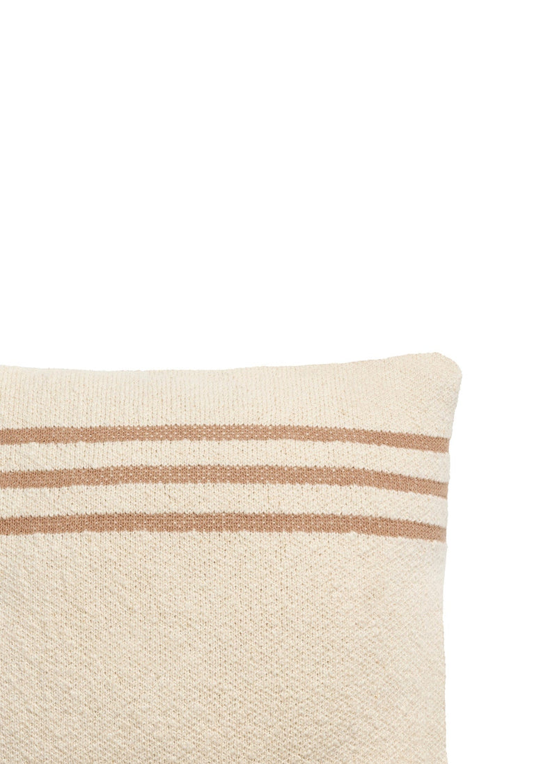 KNITTED CUSHION DUETTO POWDER - NATURAL Lorena Canals