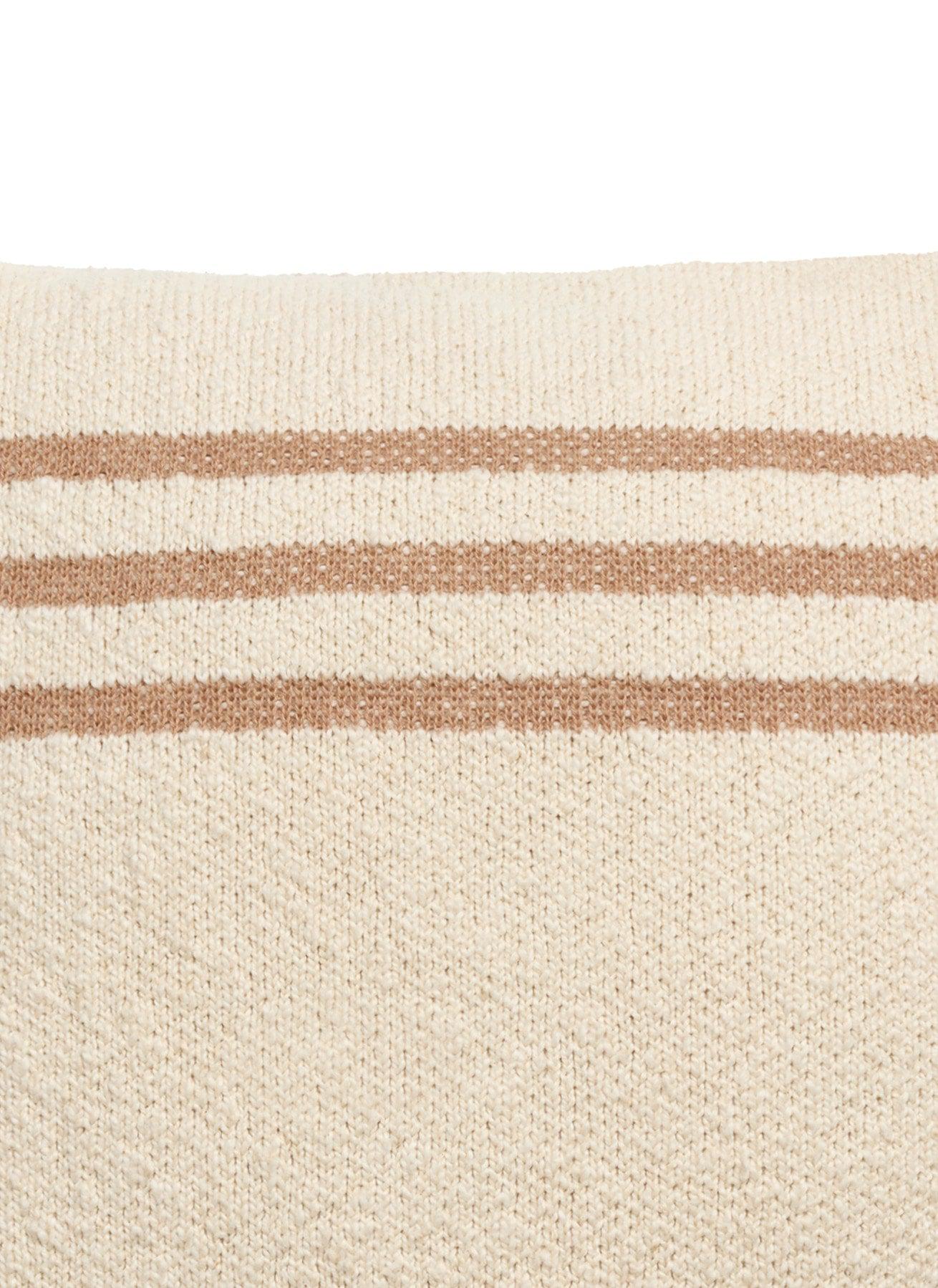 KNITTED CUSHION DUETTO POWDER - NATURAL Lorena Canals