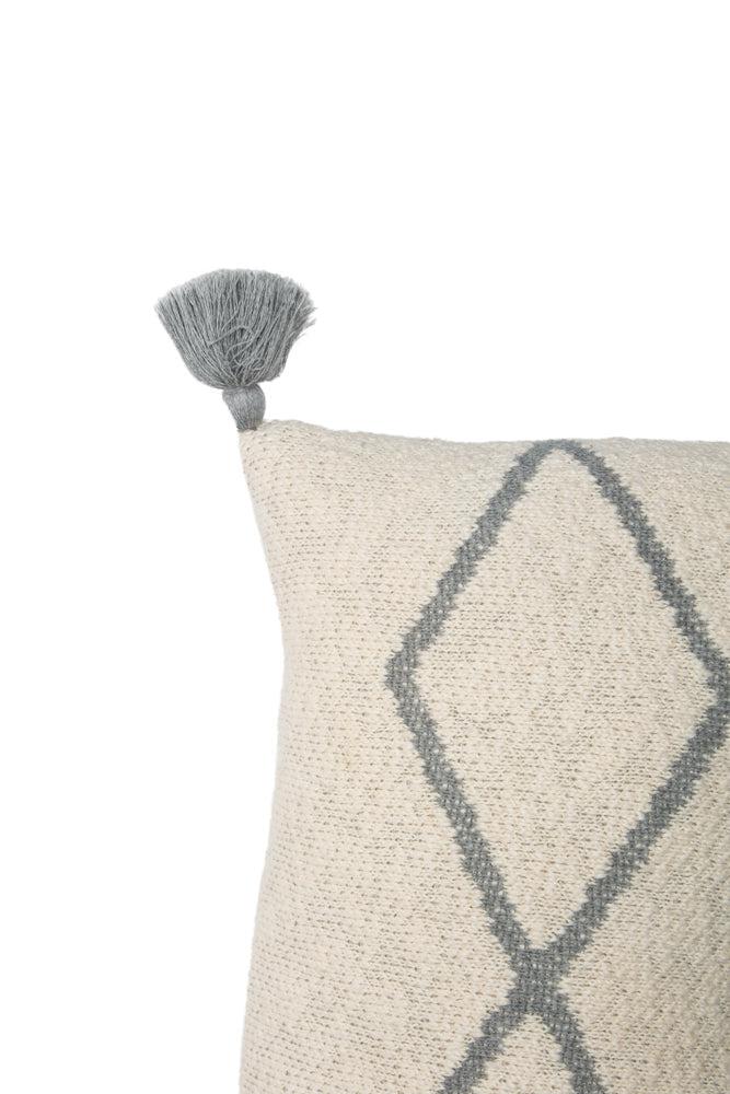 Grey knitted cushion best sale