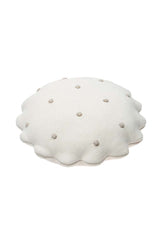 KNITTED CUSHION ROUND BISCUIT IVORY Lorena Canals