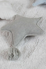 KNITTED CUSHION TWINKLE STAR GREY Lorena Canals