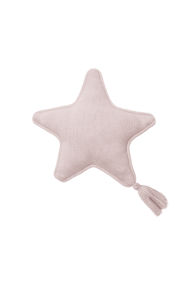 KNITTED CUSHION TWINKLE STAR PINK PEARL Lorena Canals