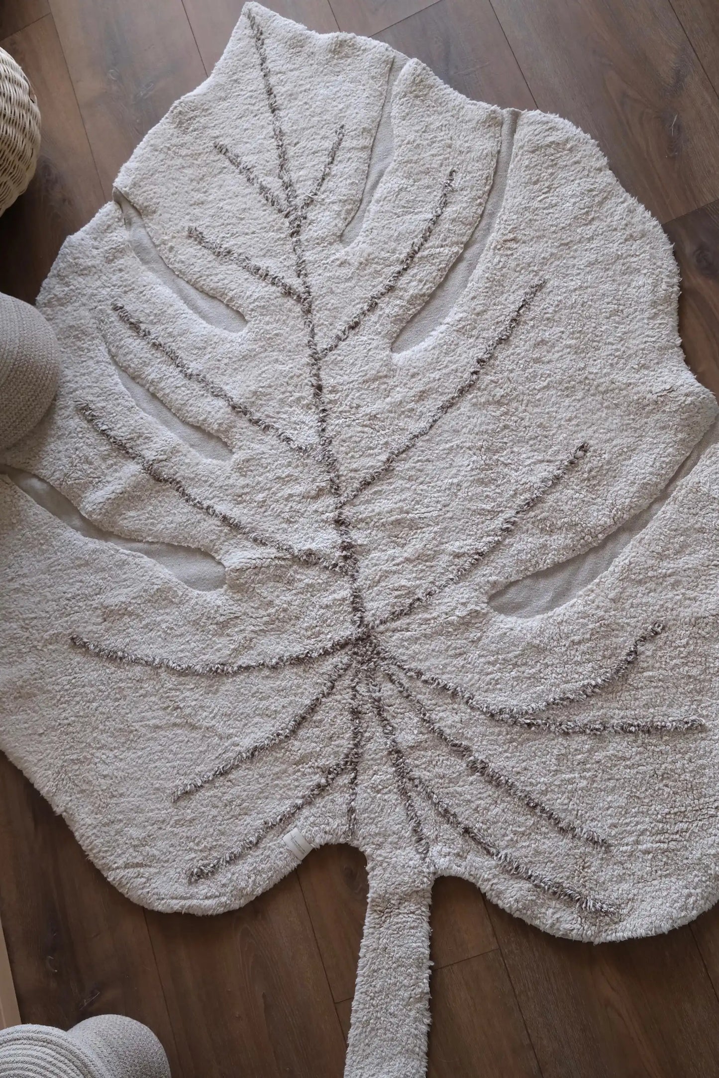 TAPIS LAVABLE MONSTERA NATURAL