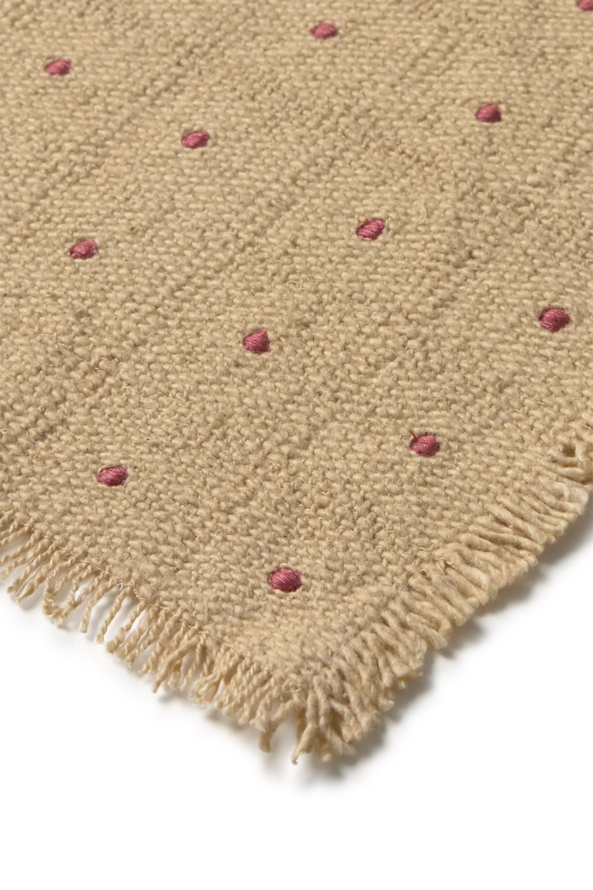 SET DE 2 SETS DE TABLE DOTS BEIGE