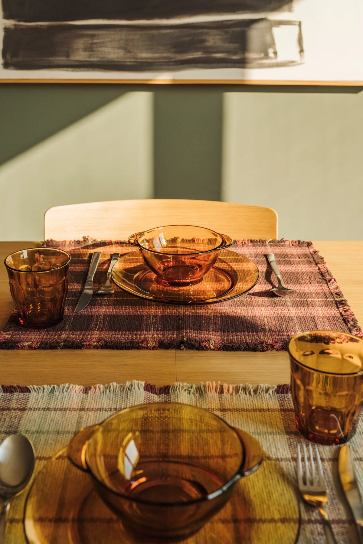 PLACEMAT TARTAN MOSS GREEN - SET OF 2