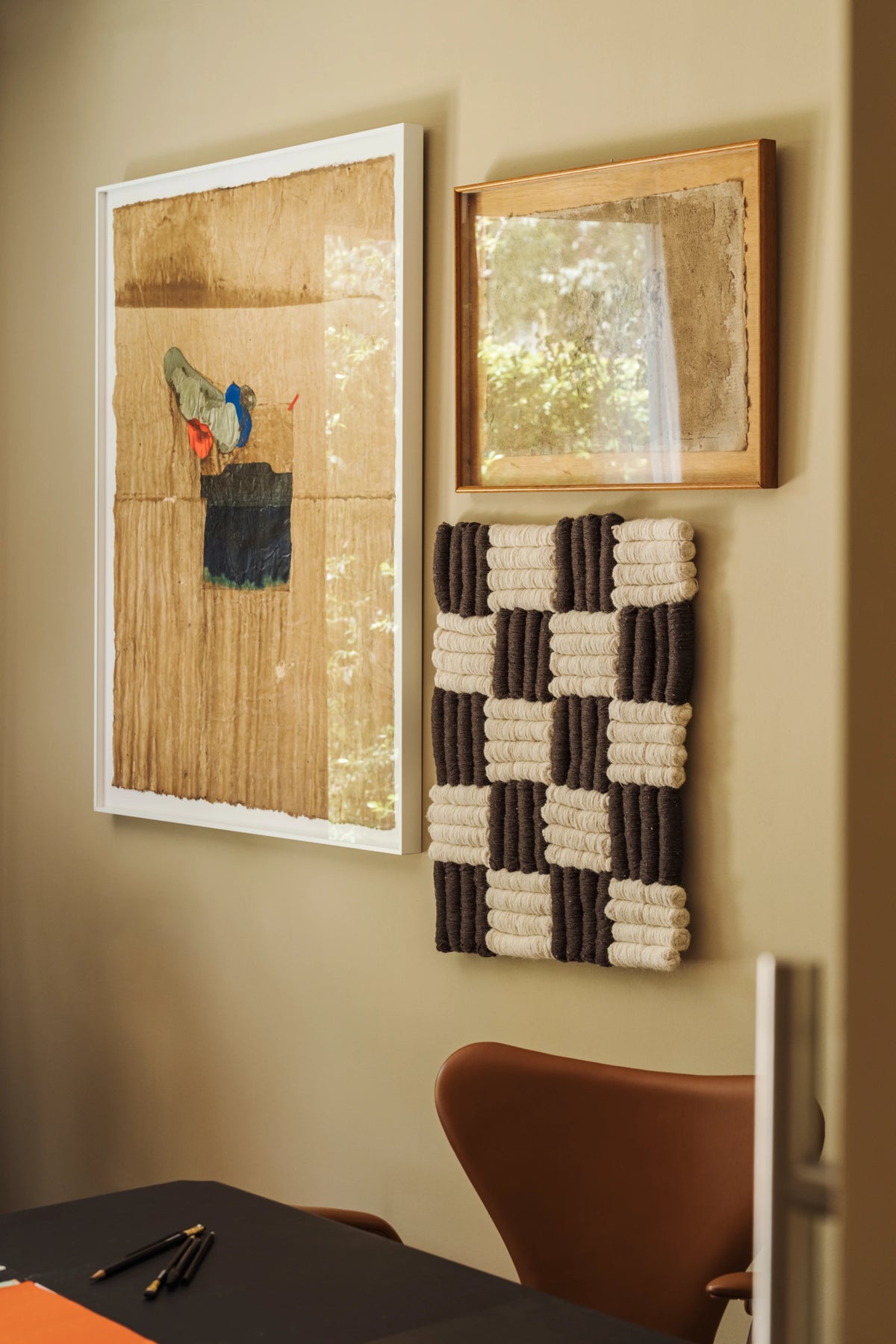WAND BEHANG CHECKER GRAN
