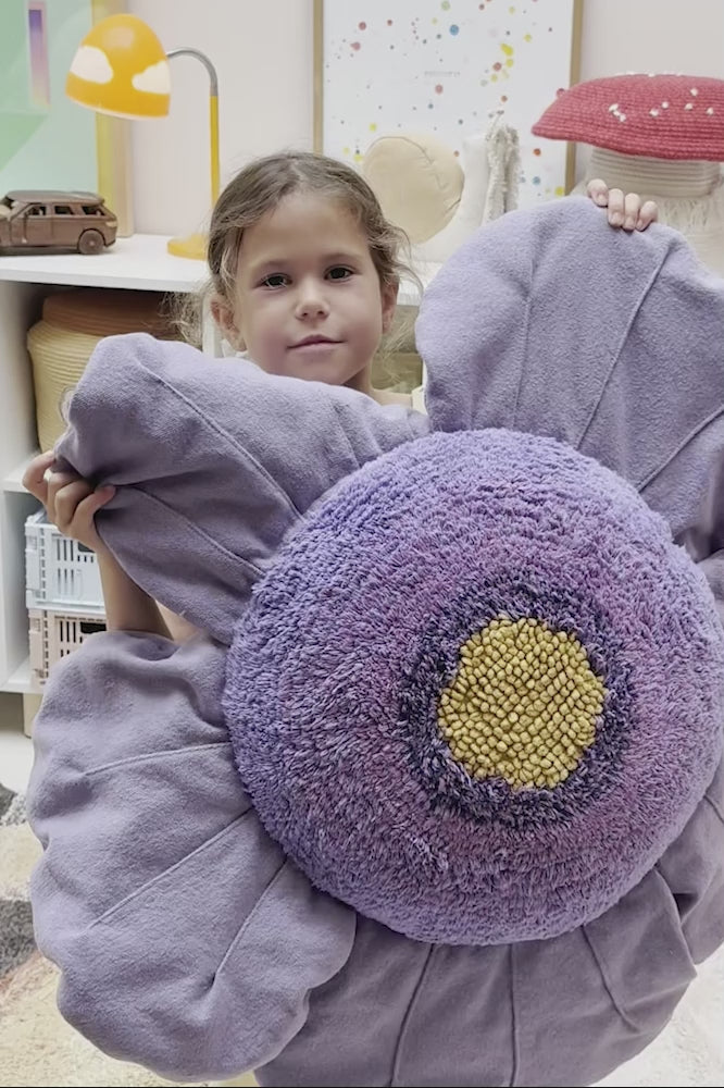 CUSCINO DA PAVIMENTO PURPLE POPPY