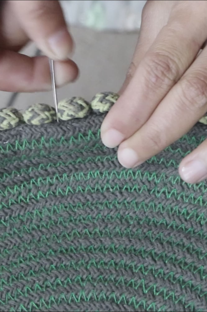 HANDLOOM BASKET VERTICAL MONSTERA