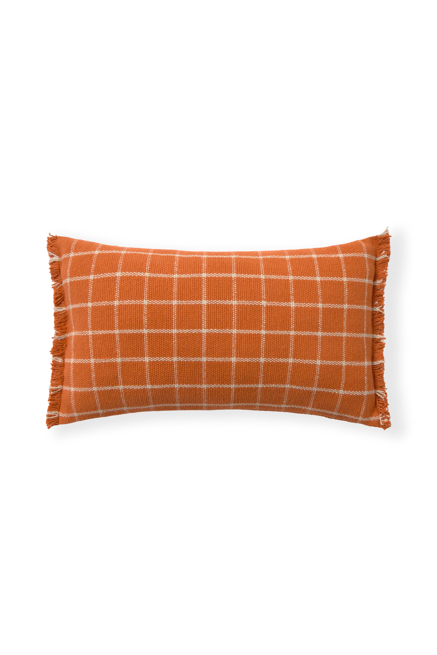 CUSHION GEO BLOCK TERRACOTA