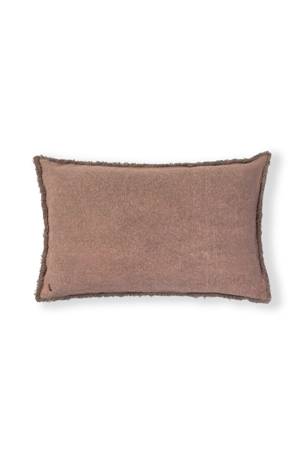 STONEWASHED RECTANGULAR CUSHION SOIL BROWN