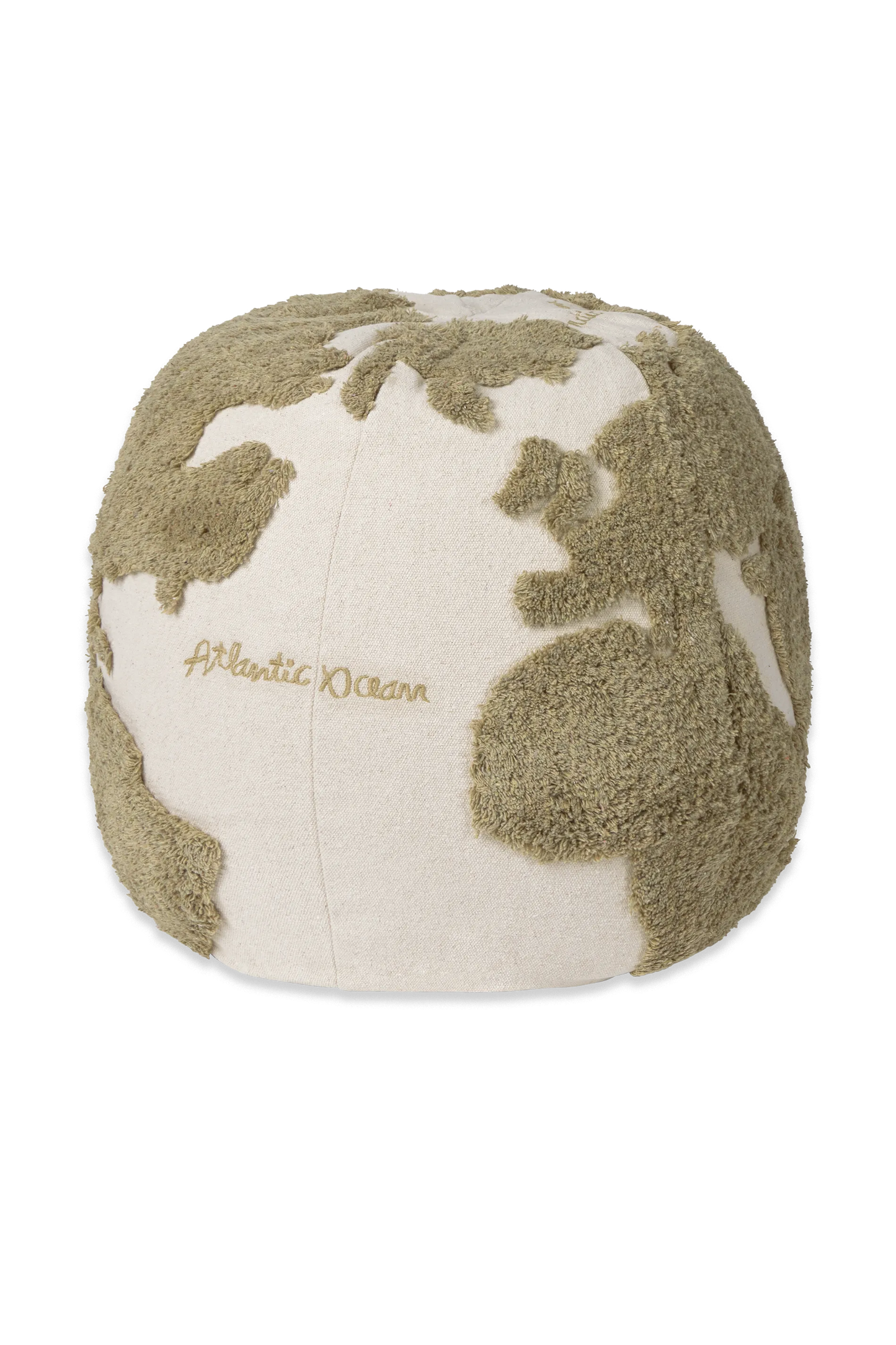 POUF RUGCYCLED WORLD MAP