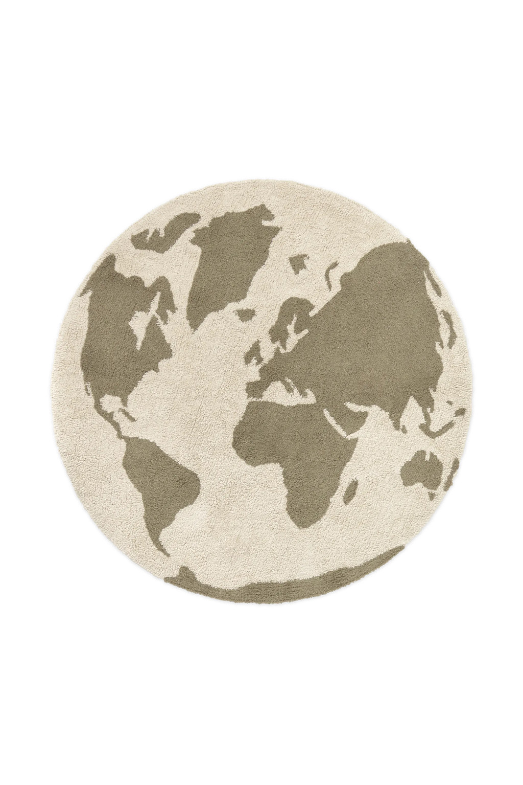 RUGCYCLED WASCHBARER TEPPICH WORLD MAP