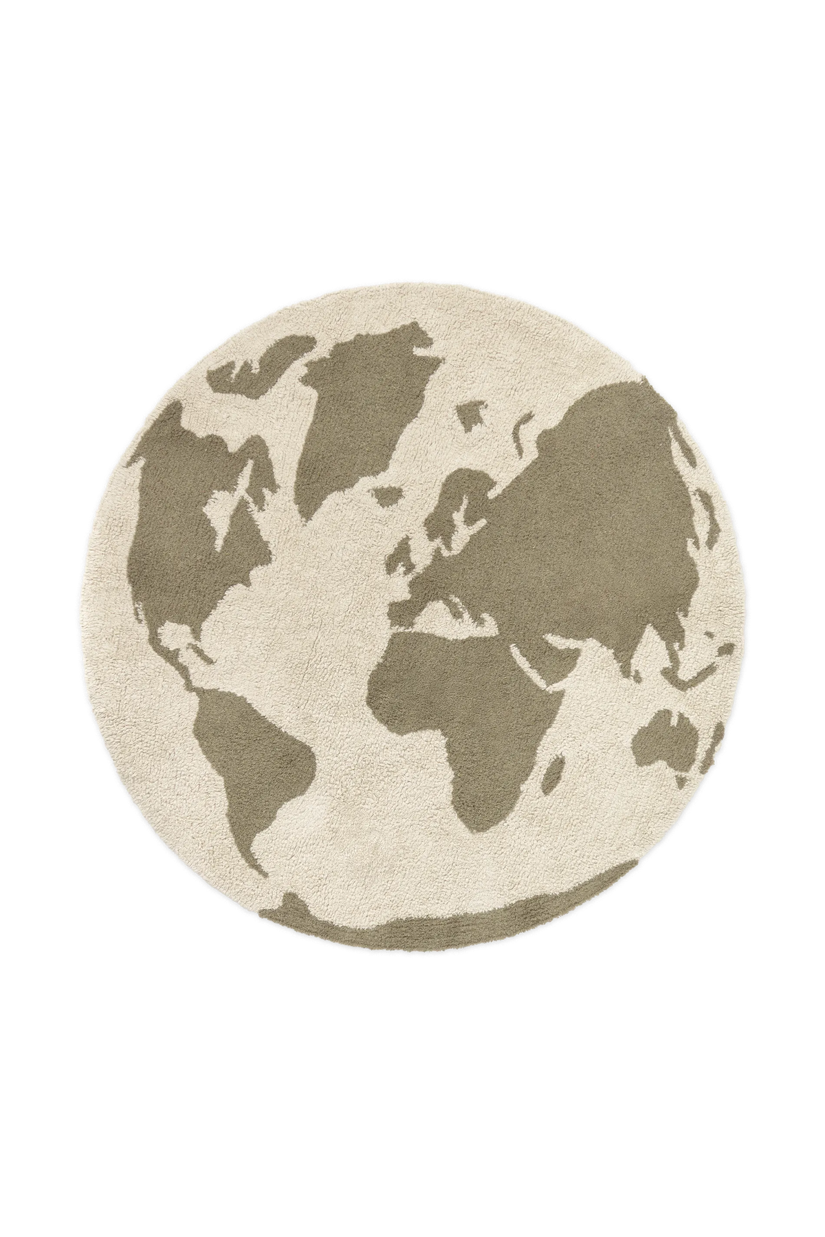 RUGCYCLED WASCHBARER TEPPICH WORLD MAP