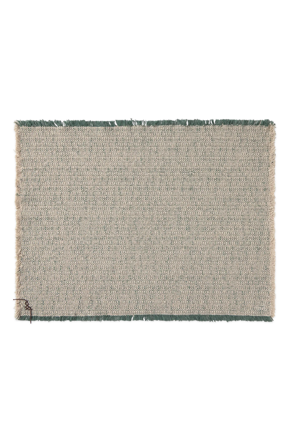 Handloom Placemats Natural and Duck Green (Set of 2)