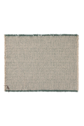 Handloom Placemats Natural and Duck Green (Set of 2)