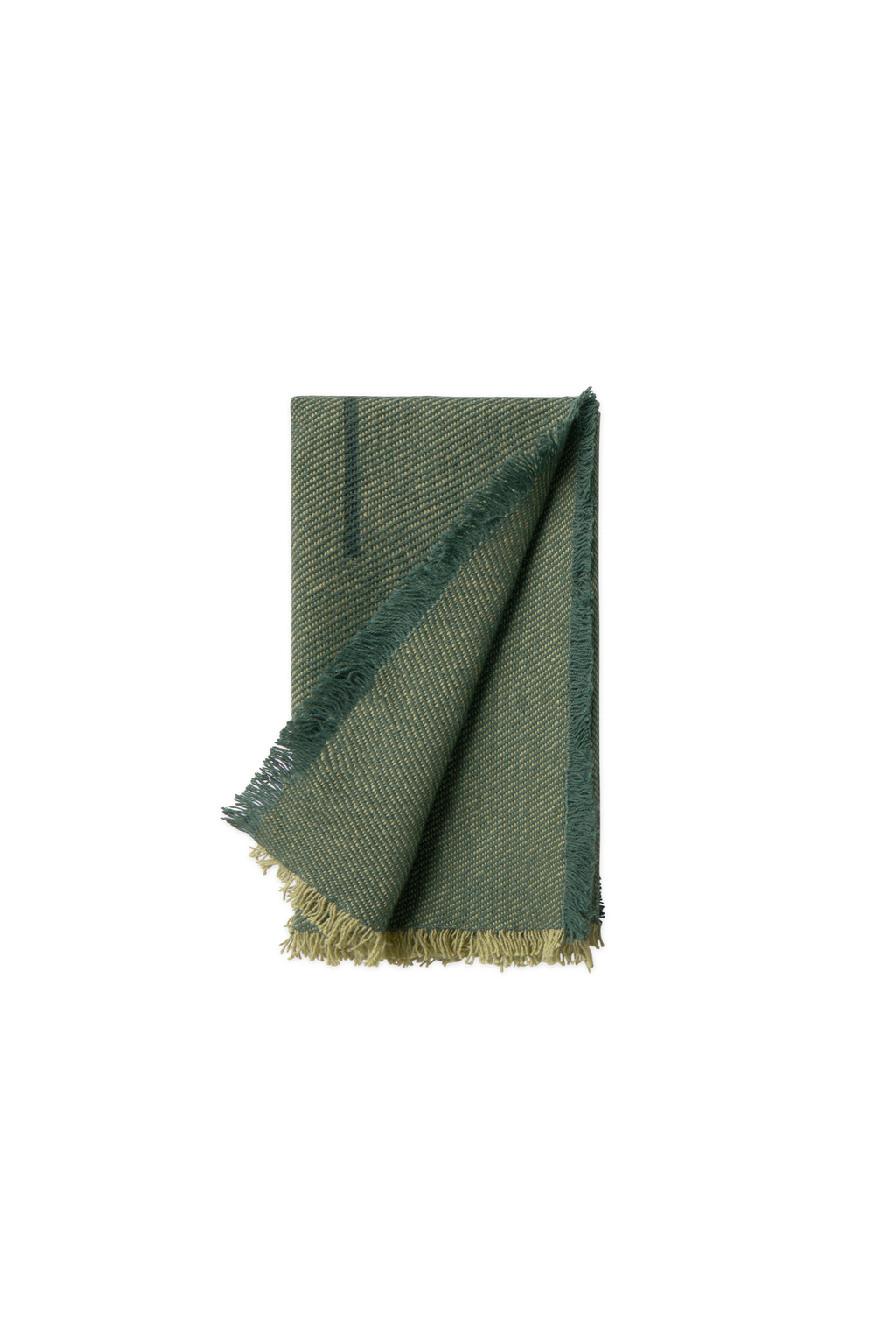 SET AUS 4 SERVIETTEN VERTICAL DUCK GREEN