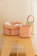 SET OF TWO QUILTED BASKETS VINTAGE NUDE Lorena Canals