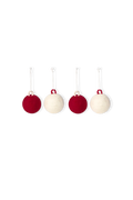 DECORAZIONE ALBERO PALLINE DI NATALE (CONFEZIONE DA 4)