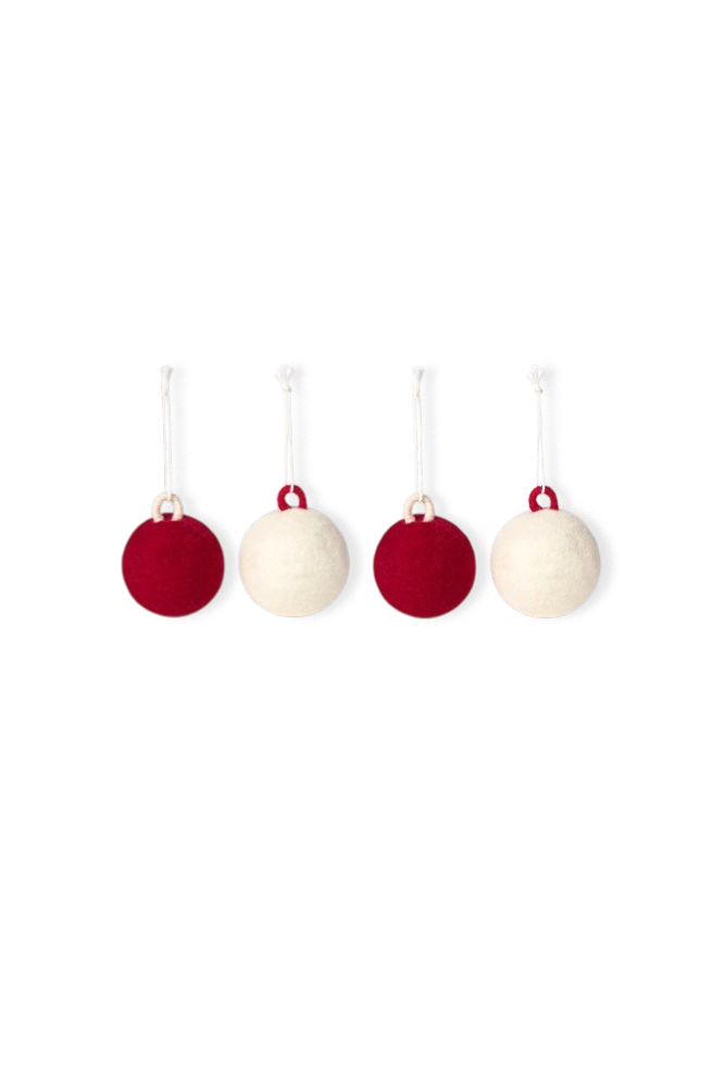 DECORAZIONE ALBERO PALLINE DI NATALE (CONFEZIONE DA 4)