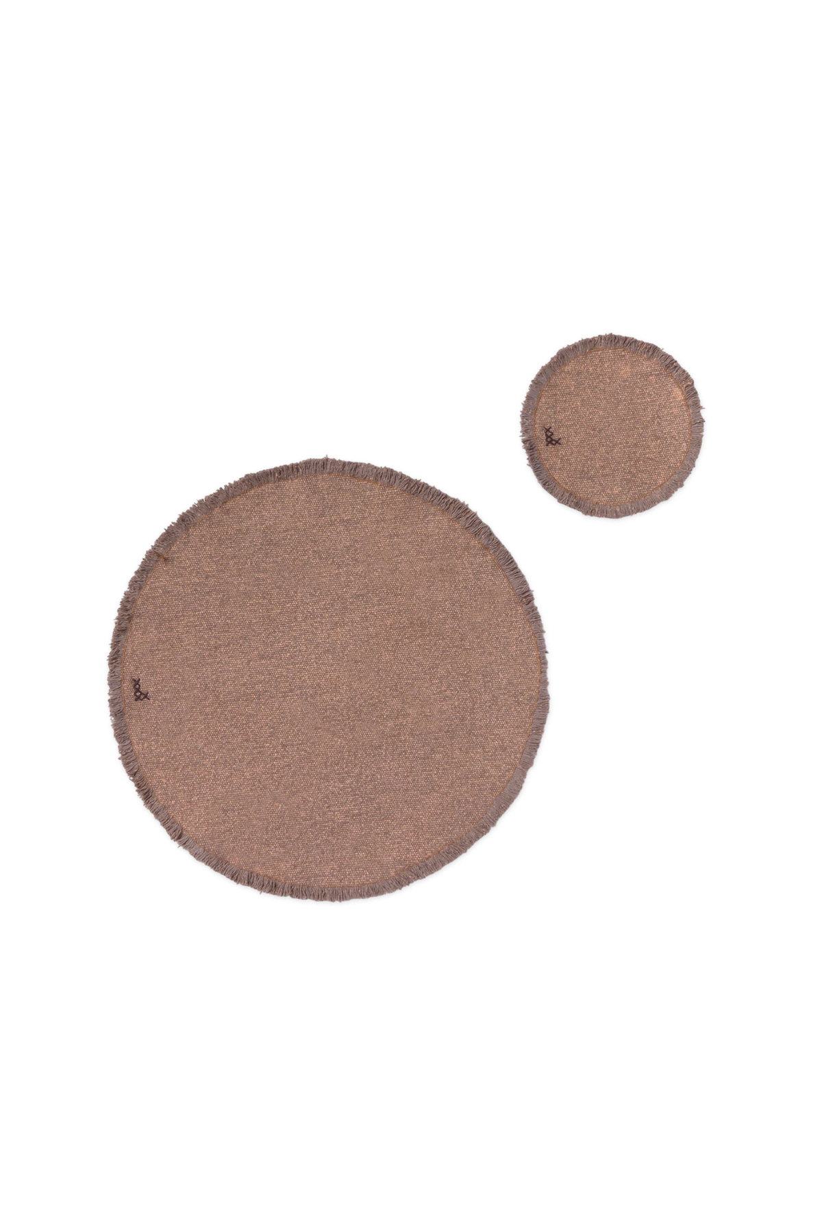 PLATZSETS UND UNTERSETZER STONEWASHED SOIL BROWN (SET VON 2)