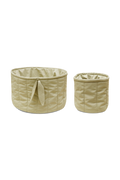 Ensemble de deux paniers matelassés Olive