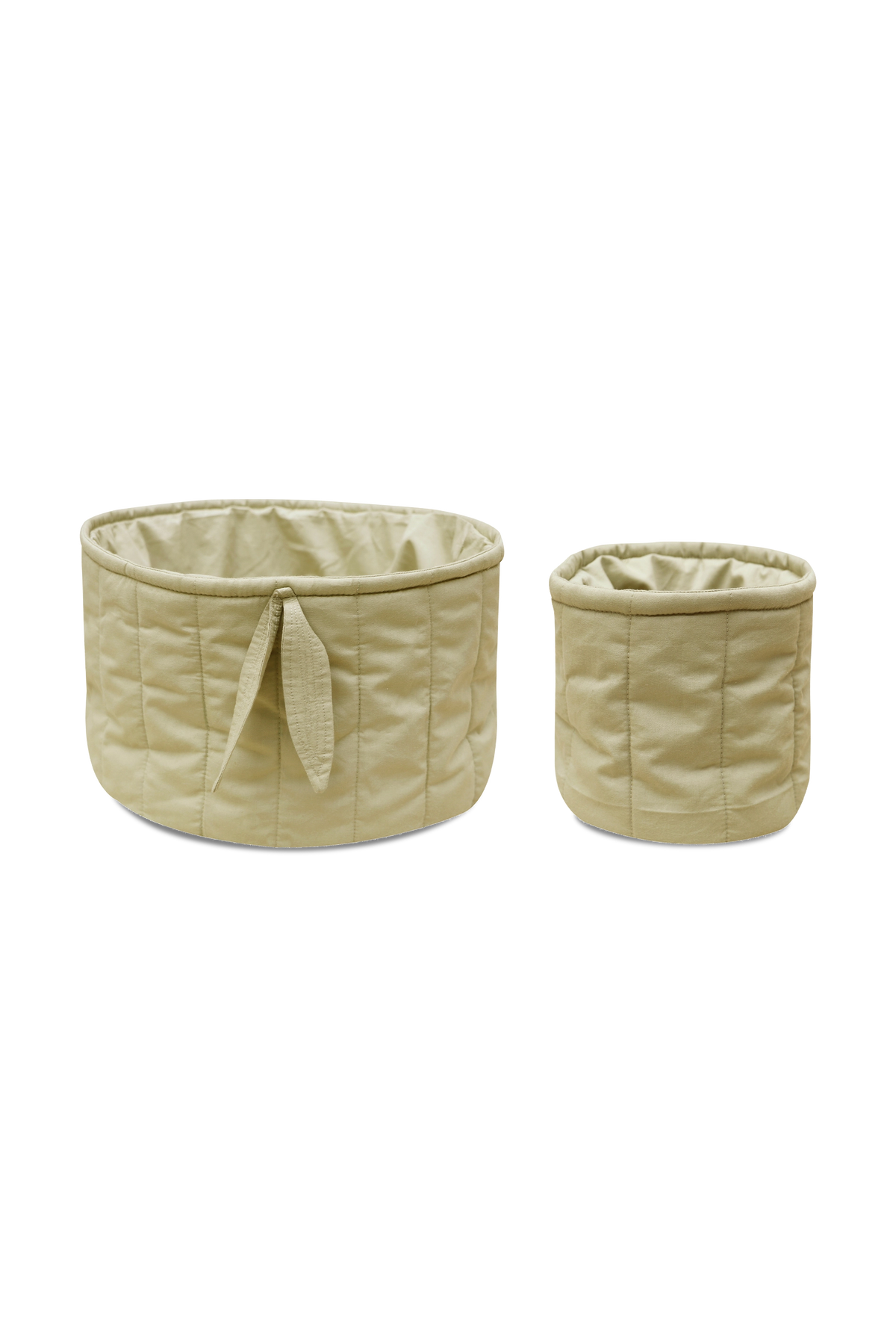 SET DI DUE CESTI TRAPUNTATI OLIVE