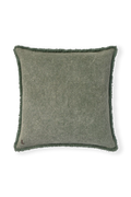 STONEWASHED SQUARE CUSHION DUCK GREEN
