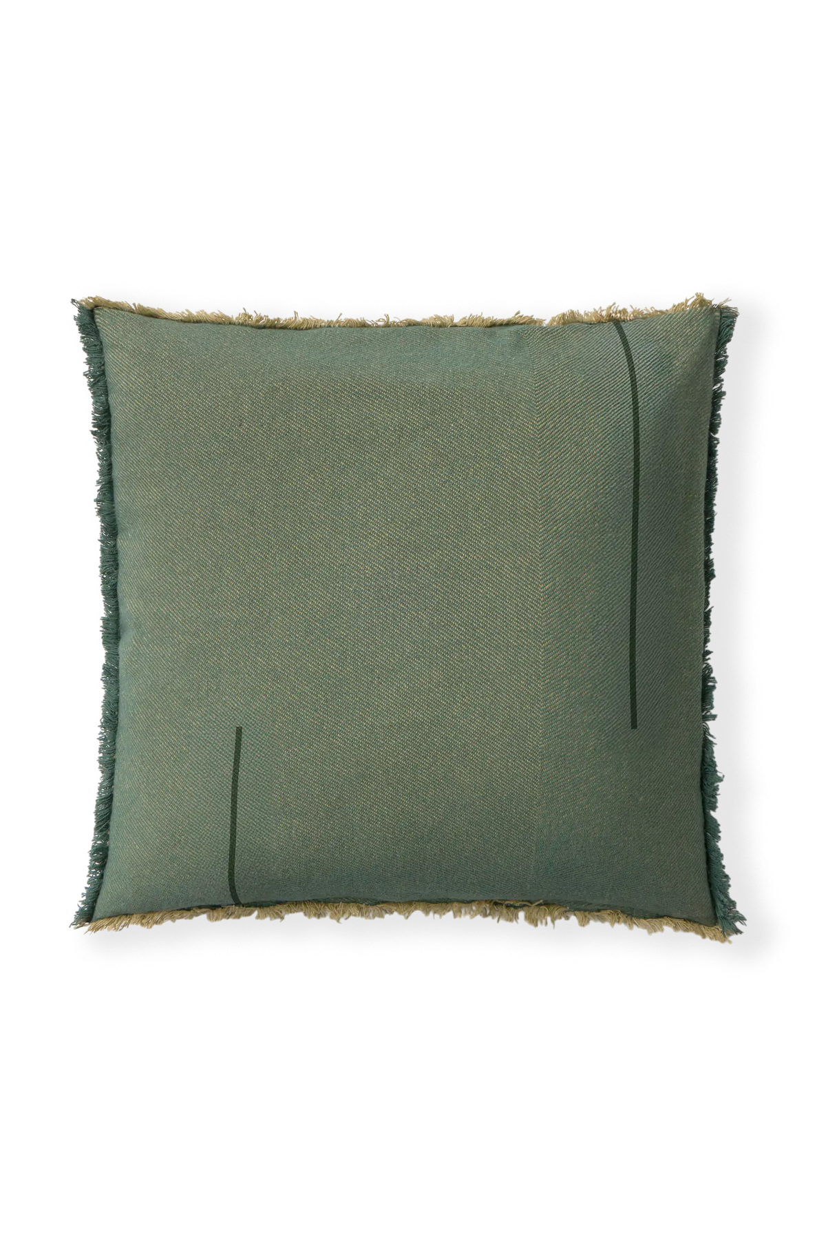 SQUARE CUSHION VERTICAL DUCK GREEN