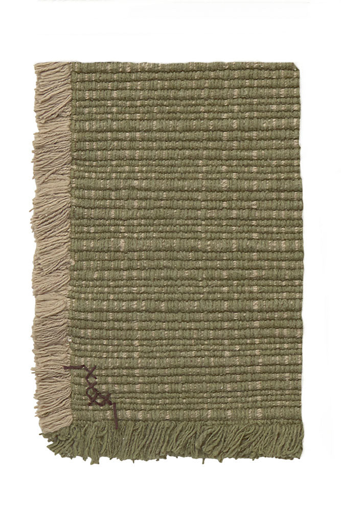 WASCHBARES TEPPICHMUSTER HANDLOOM KAKI BEIGE