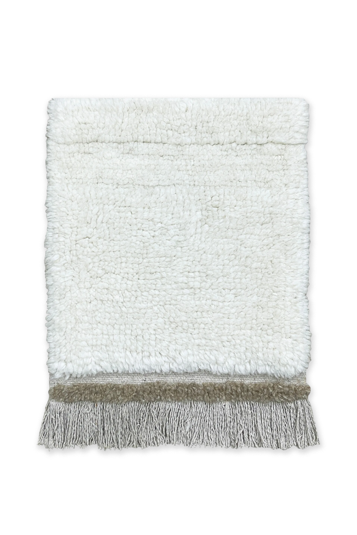 WASCHBARES TEPPICHMUSTER STEPPE - SHEEP WHITE